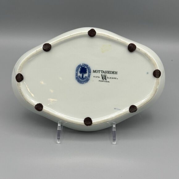 Mottahedeh Vista Alegre Charleston Blue Canton Chinoiserie Relish Trinket Plate - Picture 2 of 10